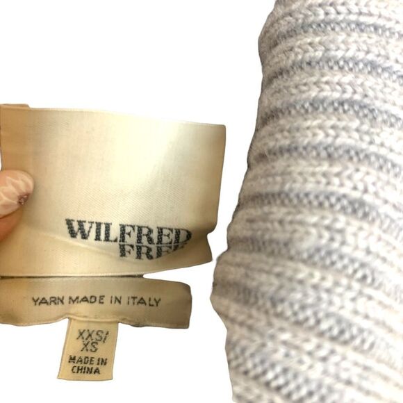ARITZIA Wilfred Free Welsh Poncho Sweater-CREAM/GREY - Picture 6 of 9